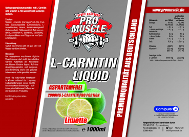 Pro Muscle L-Carnitin 1000ml mit Dosierkappe 1 liter